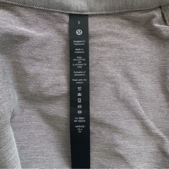 Lululemon Athletica Commission Long Sleeve Shirt Pocket Small - Picture 4 of 5